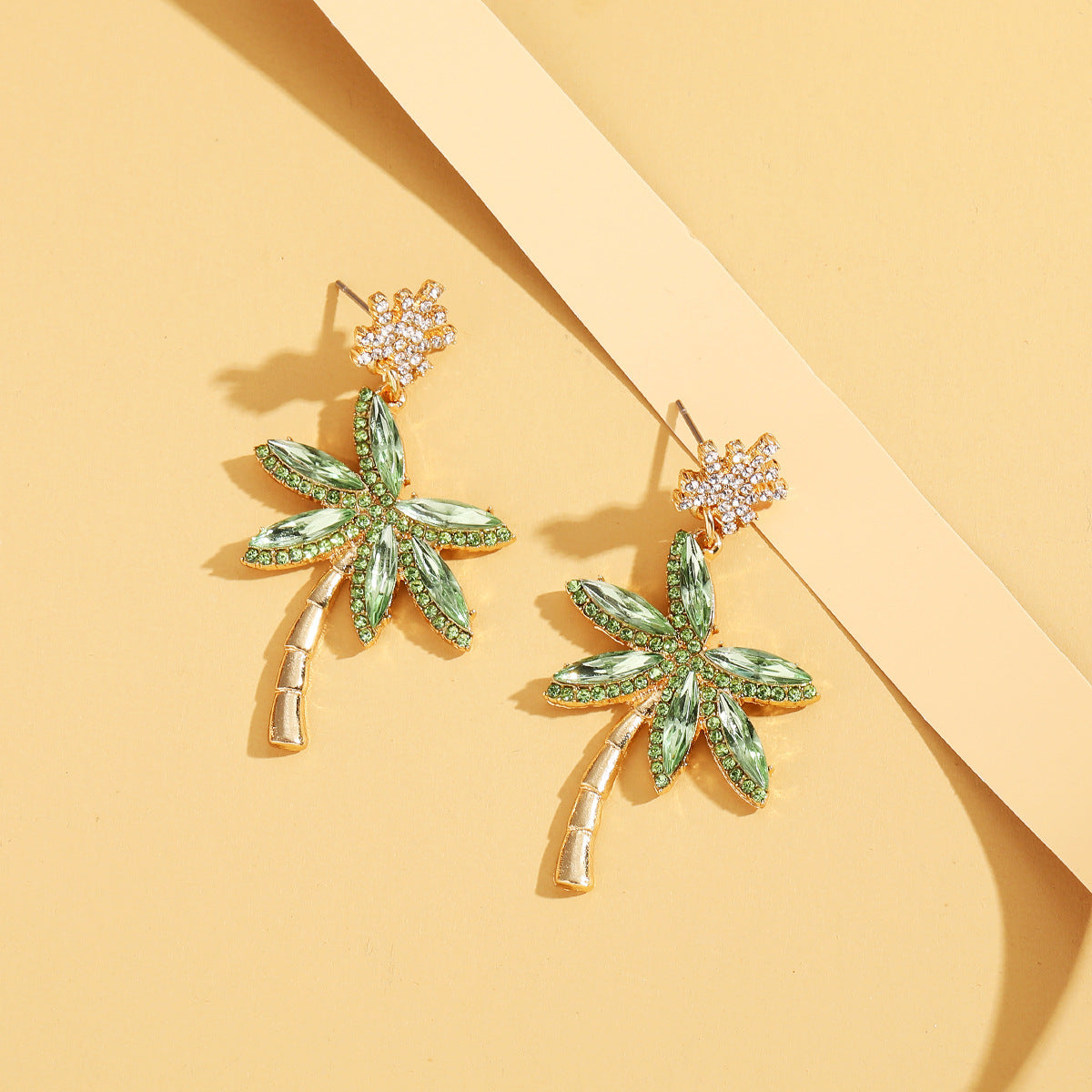 Palm Tree Gemstone Earrings