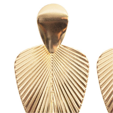 Matte Gold Leaf Earrings
