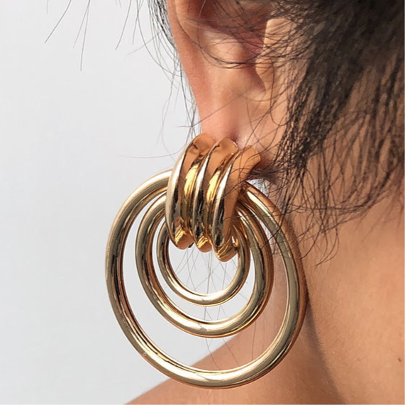 Gold Multi-layer Earrings