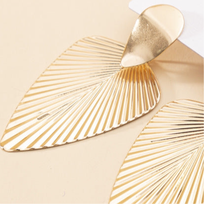 Matte Gold Leaf Earrings