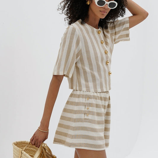 Claire Resort Stripe Top & Shorts