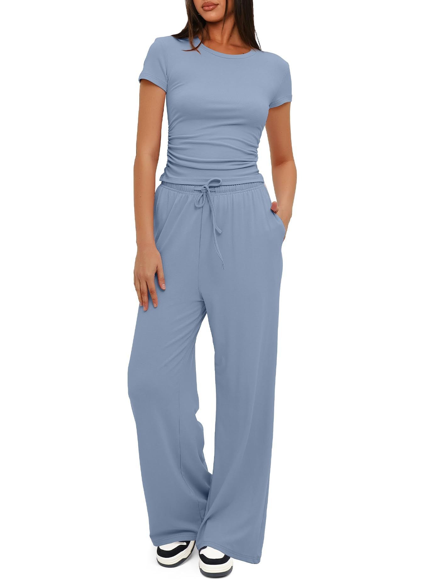 Ina Soft Top And Wide Leg Trousers