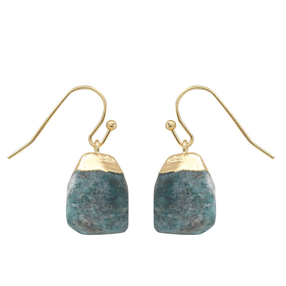Crystal Stone Golden Earrings