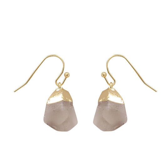 Crystal Stone Golden Earrings