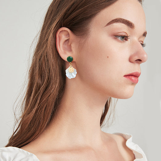 Ancient Stud Shell Earrings