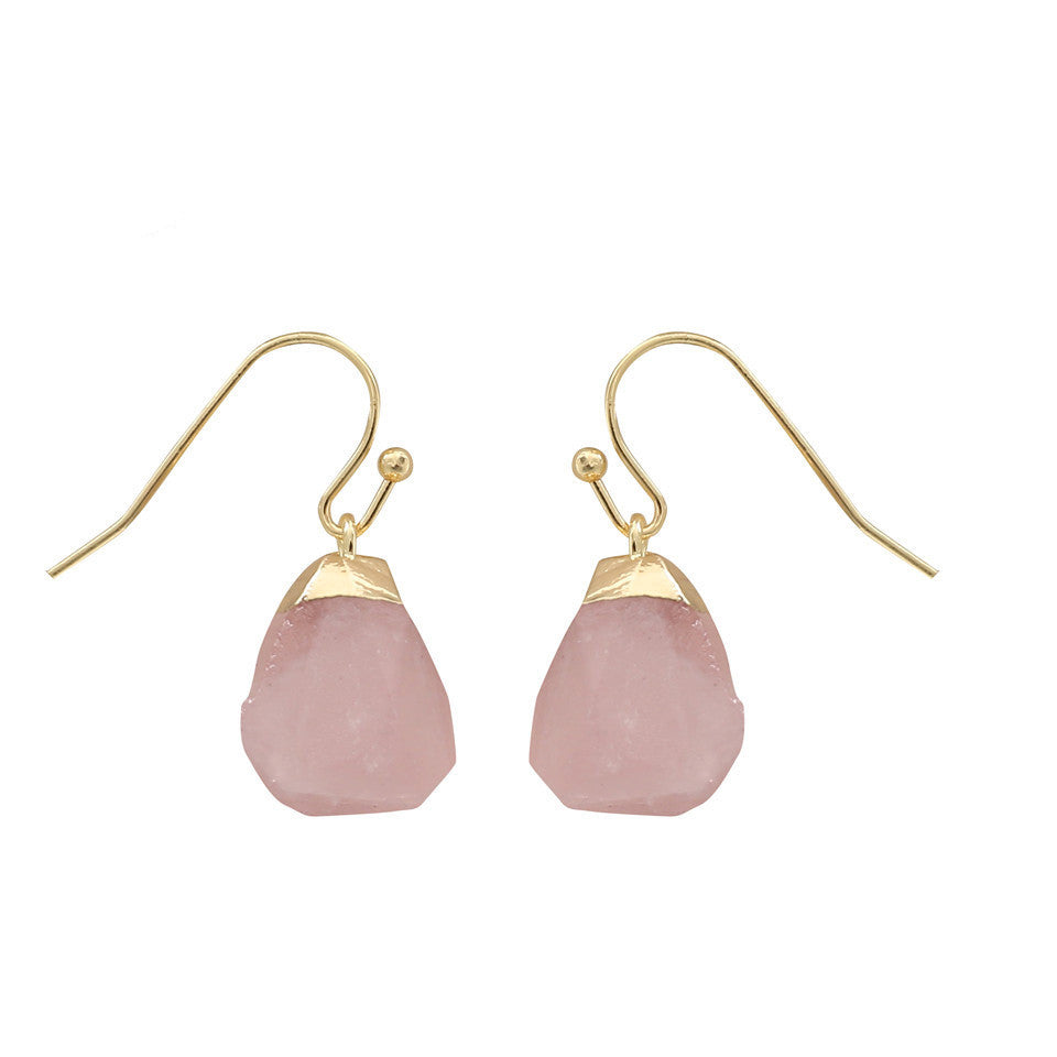 Crystal Stone Golden Earrings