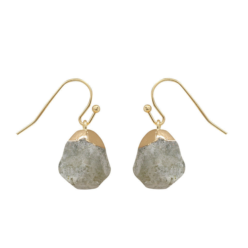 Crystal Stone Golden Earrings
