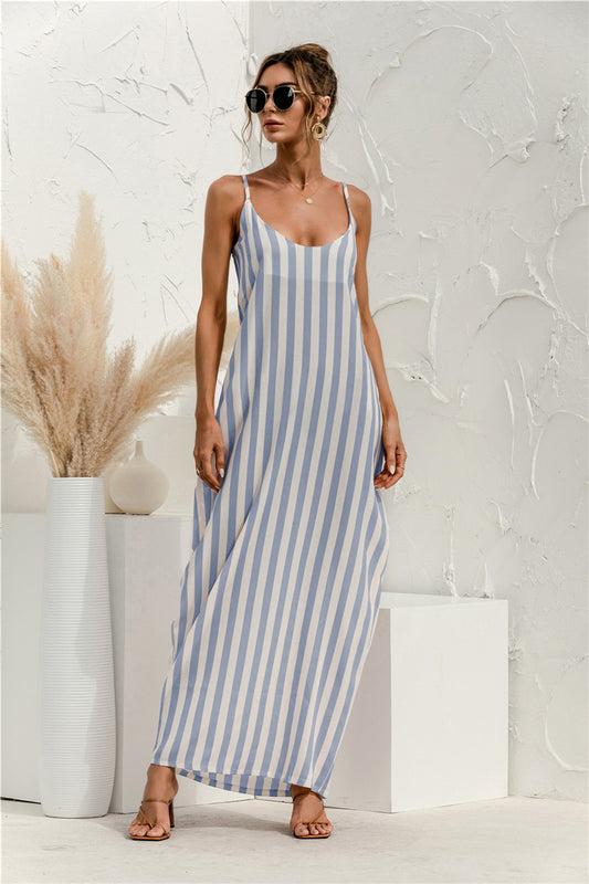 Scarlet Striped Beach Resort Dress