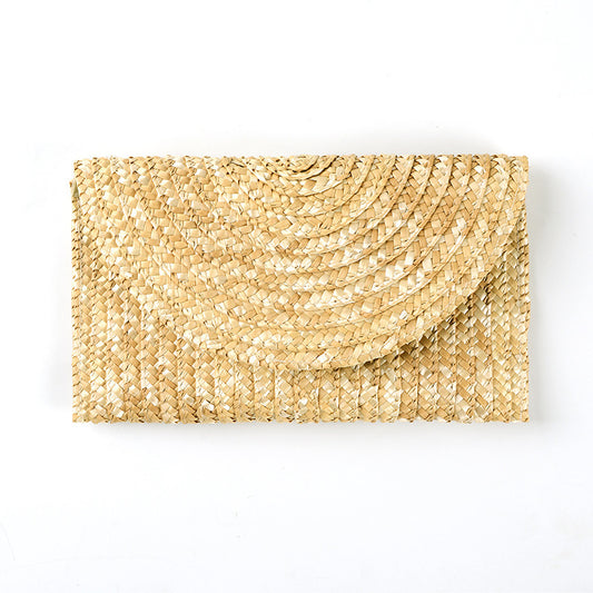 Claire Straw Envelope Clutch  Bag