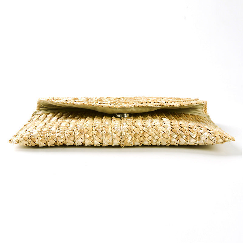 Claire Straw Envelope Clutch  Bag