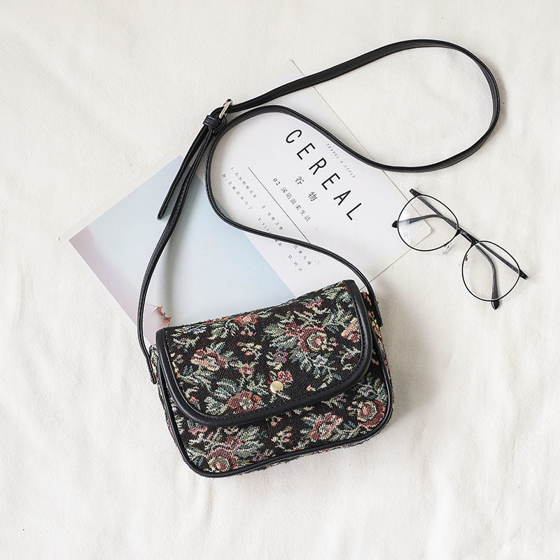 Milano Embroidery Shoulder Bag