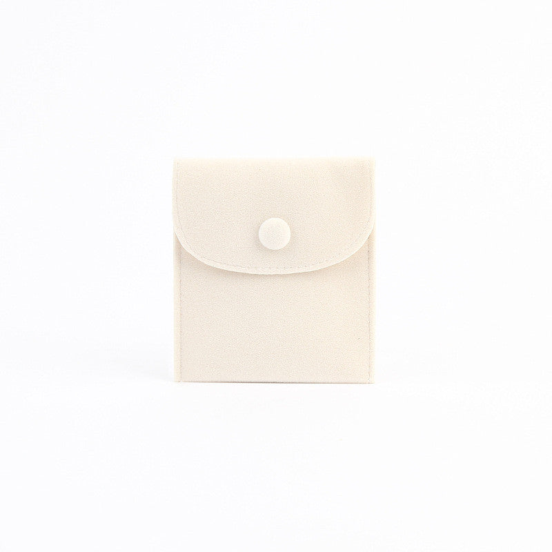 Snap Button Velvet Jewelry Pouch