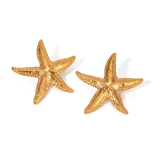 Serene Gold Starfish Earrings