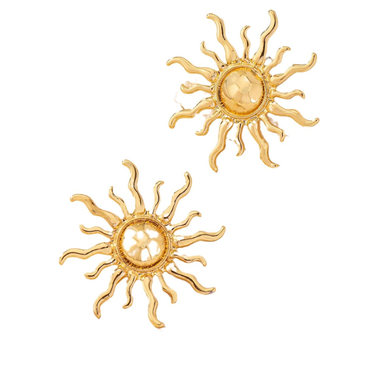 Gold Sun Earrings