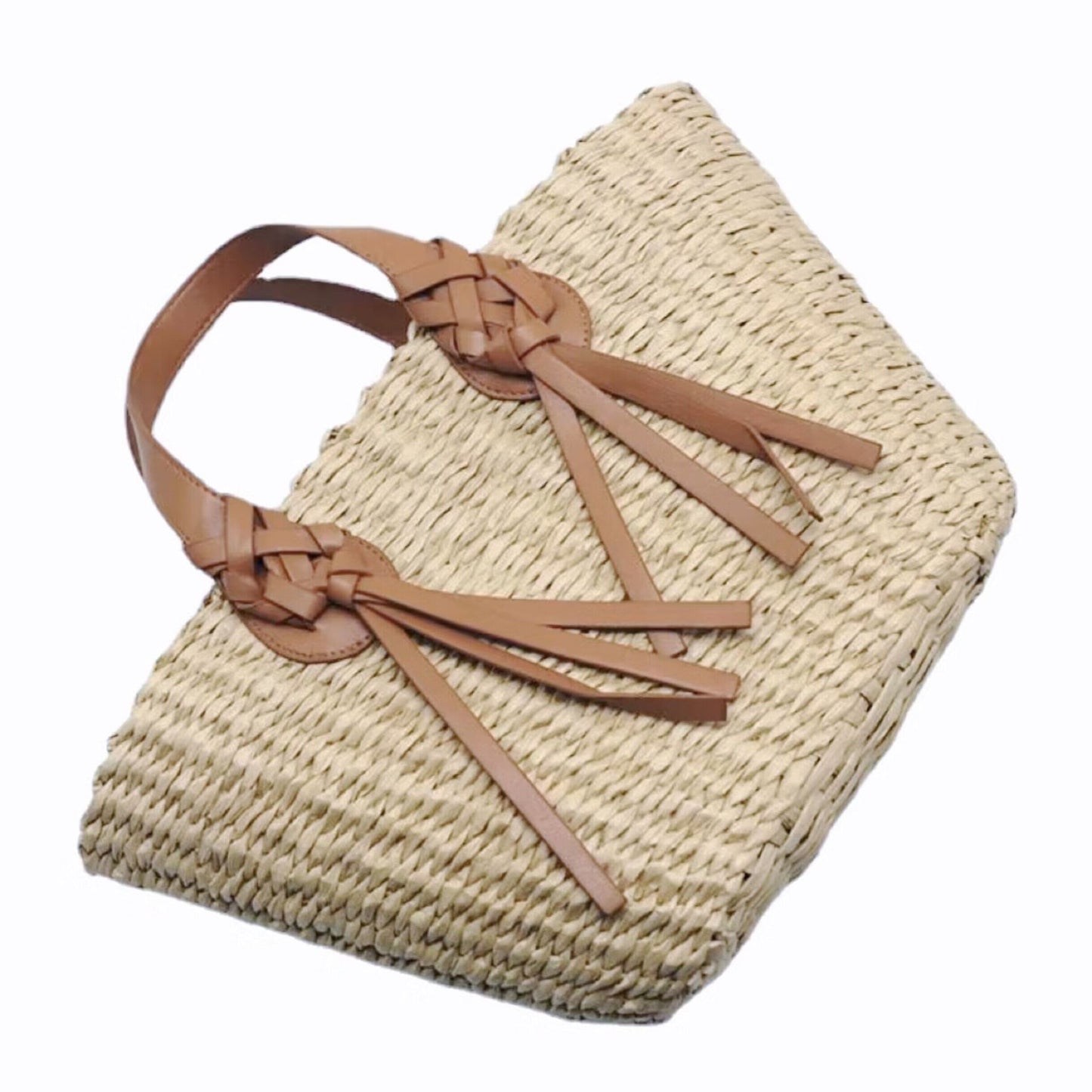 Cannes Summer Straw Beach Bag