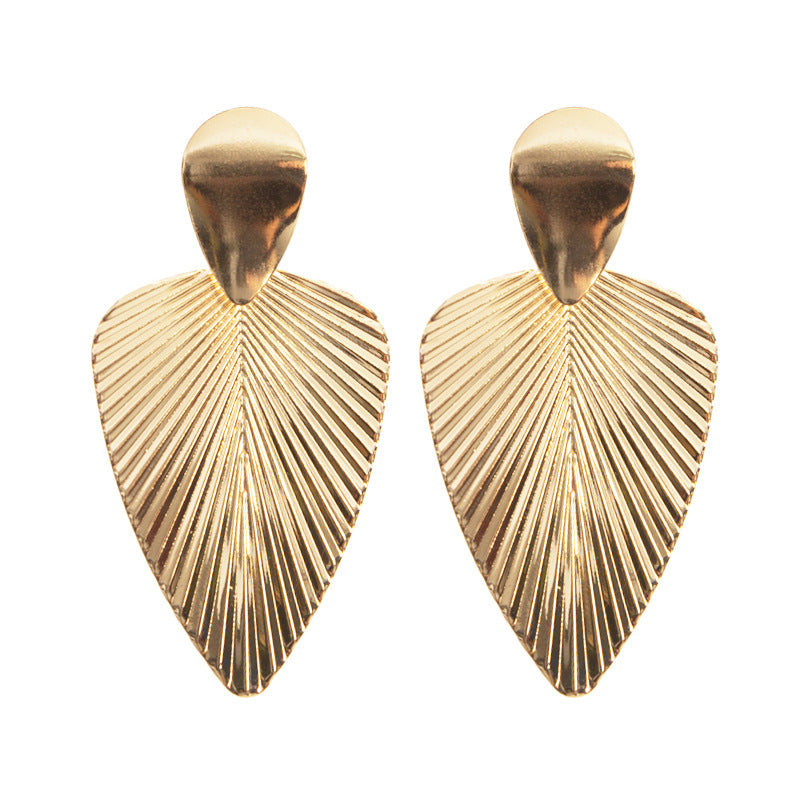 Matte Gold Leaf Earrings