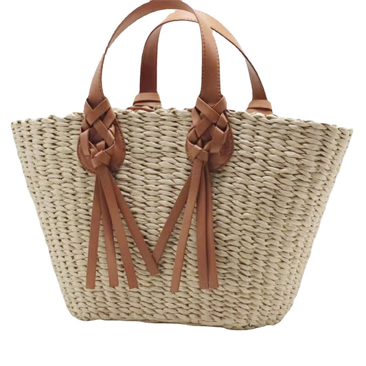 Cannes Summer Straw Beach Bag