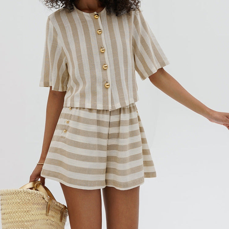 Claire Resort Stripe Top & Shorts