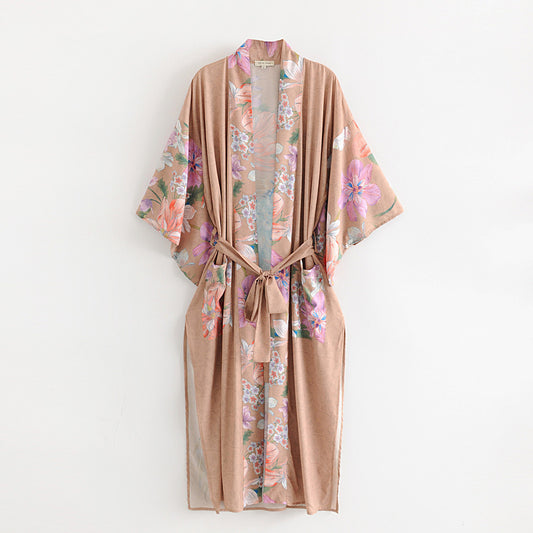 Paige Floral Kaftan Robe