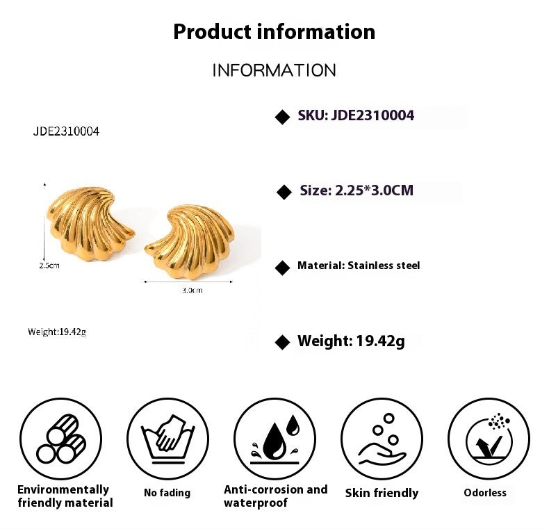 Gold or Silver Shell Earrings