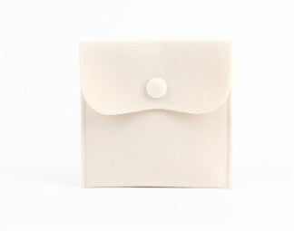 Snap Button Velvet Jewelry Pouch