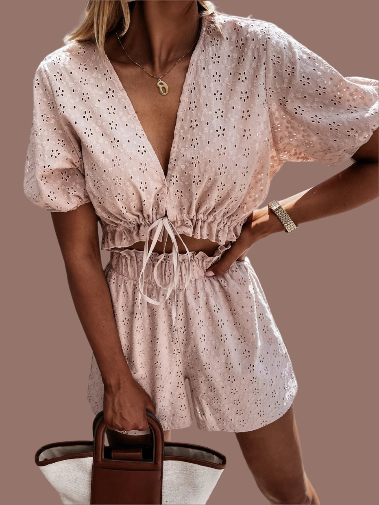 Maya Summer Lace Two-Piece Set