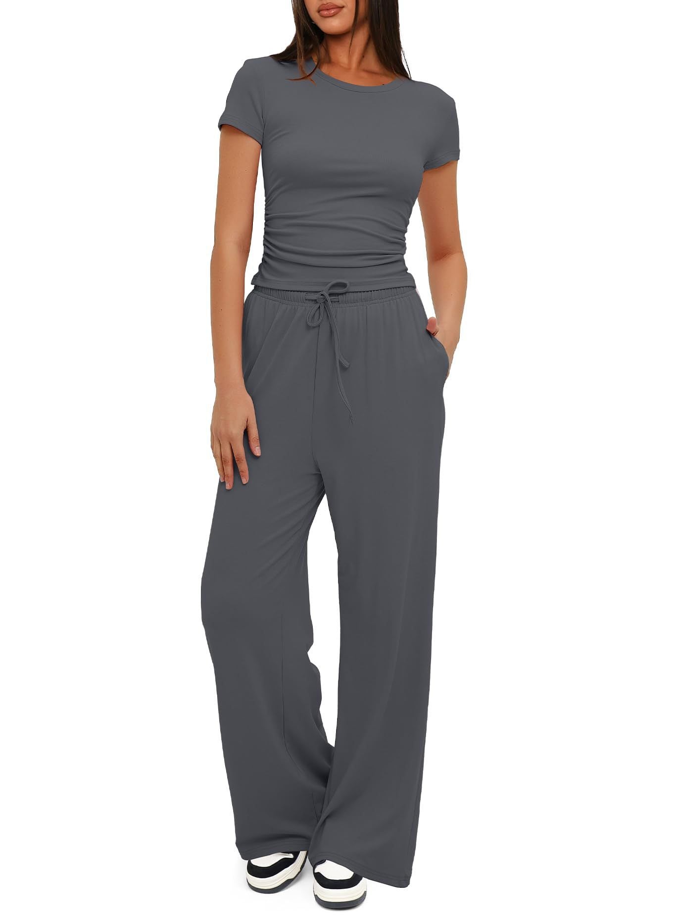 Ina Soft Top And Wide Leg Trousers