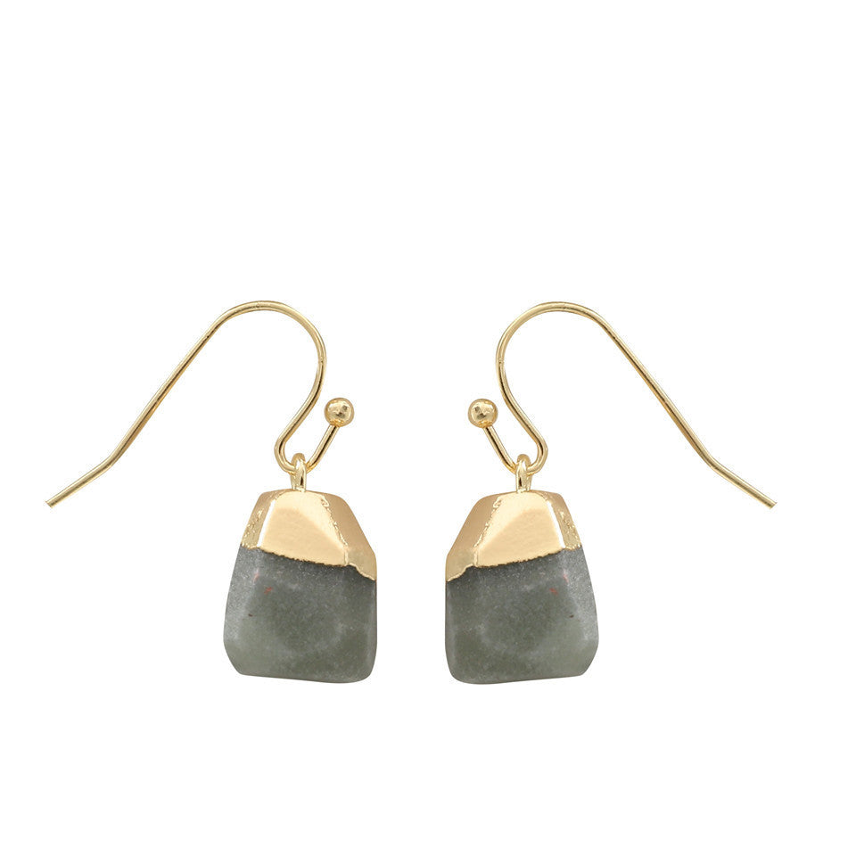 Crystal Stone Golden Earrings