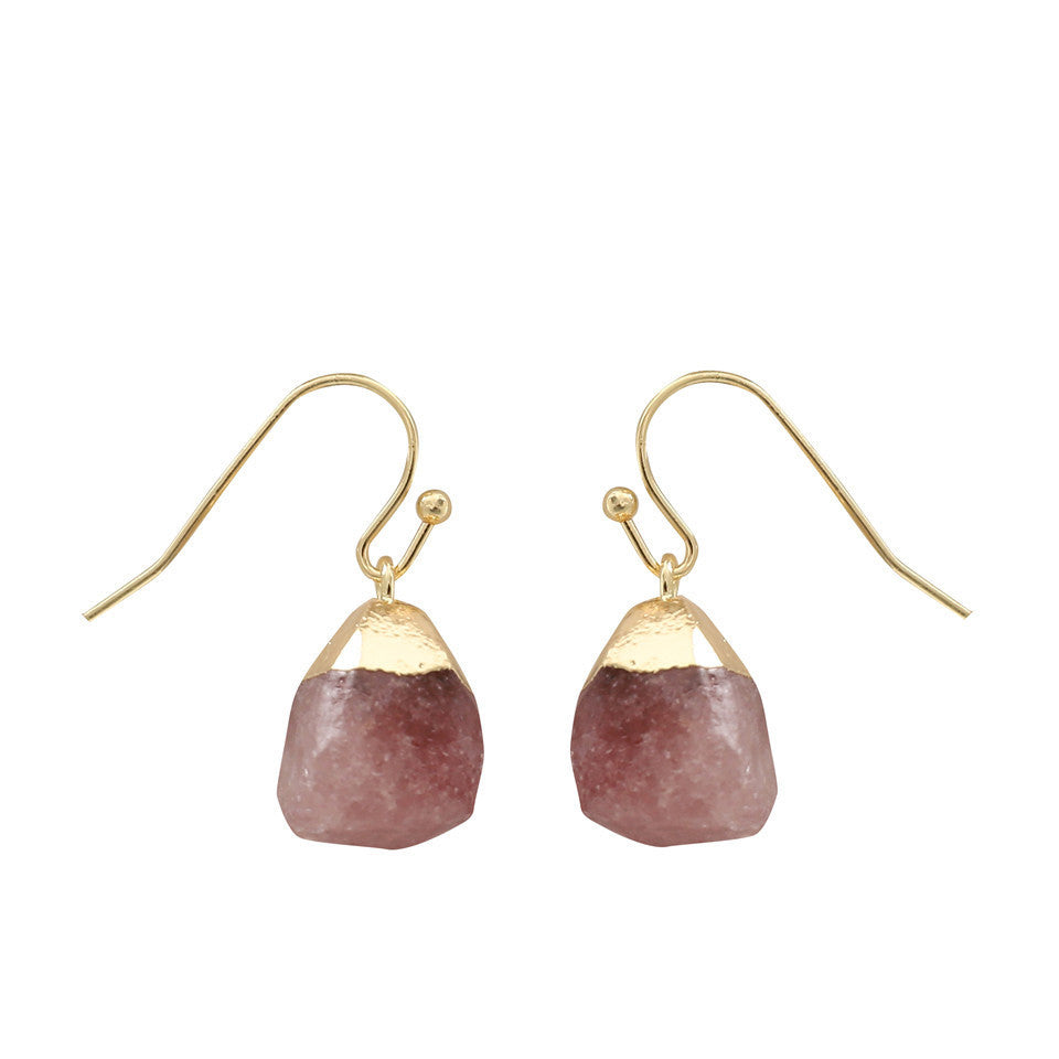 Crystal Stone Golden Earrings