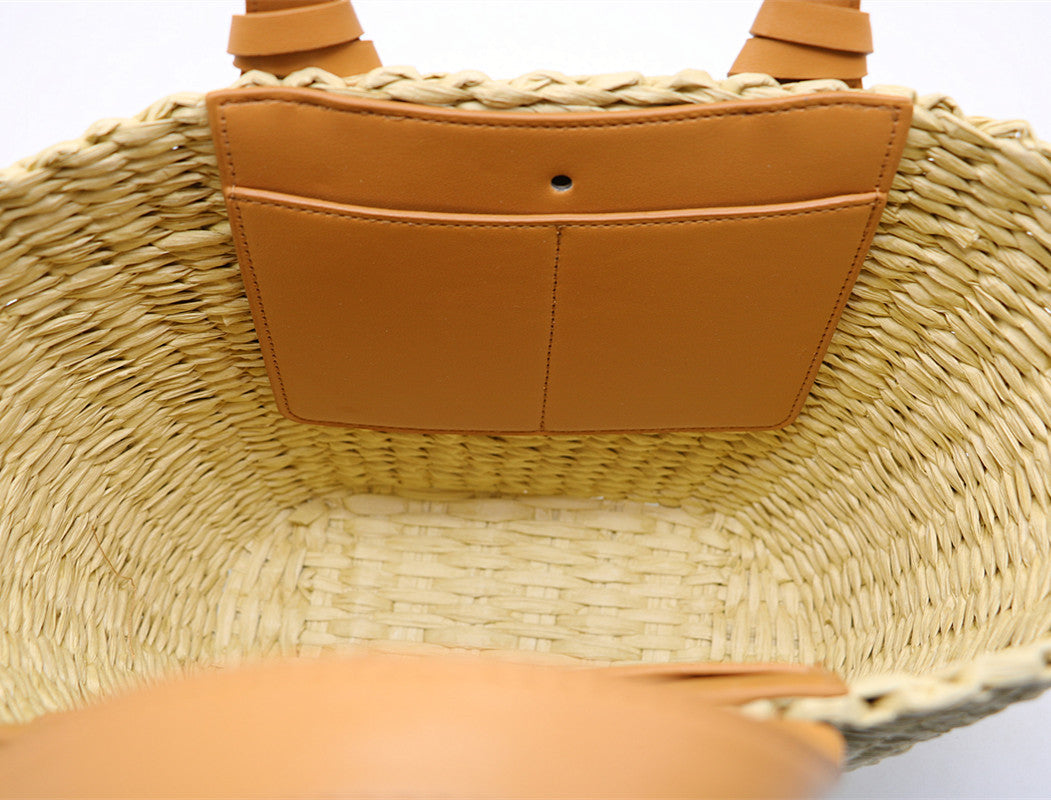 Cannes Summer Straw Beach Bag