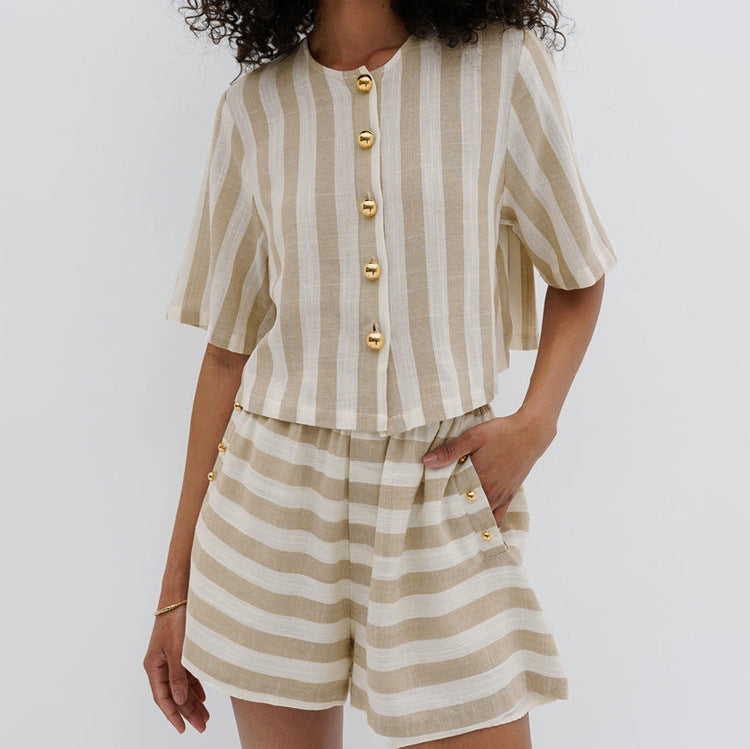 Claire Resort Stripe Top & Shorts