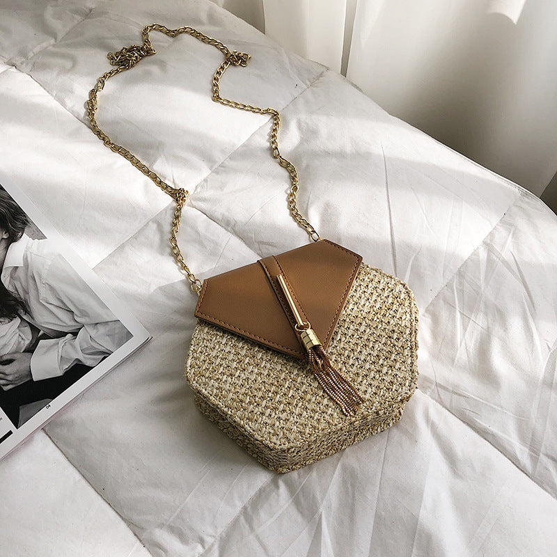 Alma Straw Cross Body Bag