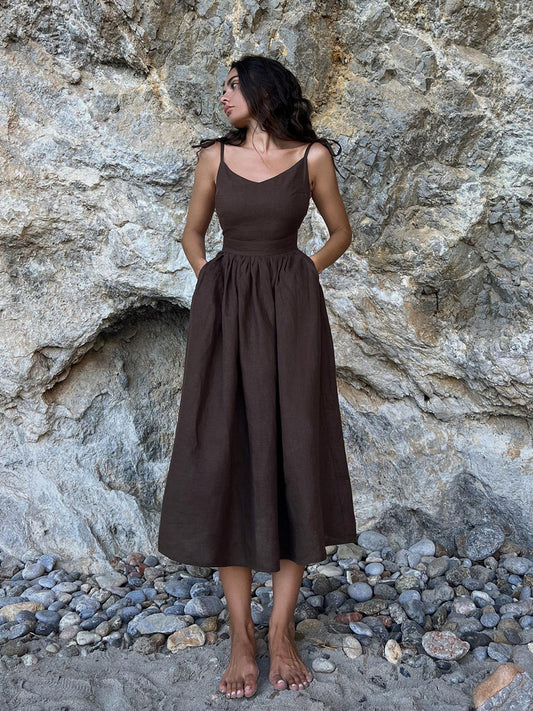 Emily Flowy Shoulder-strap Dress