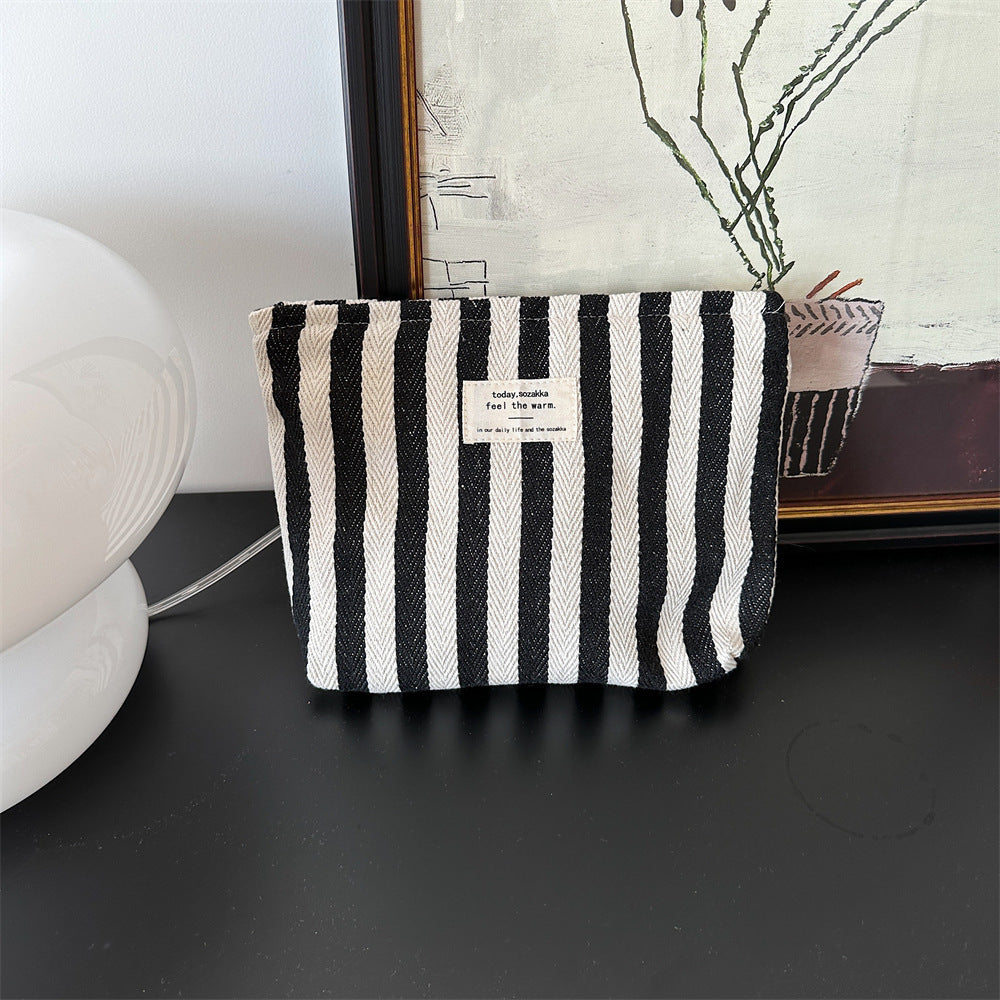 Striped Chic Make-up Bag