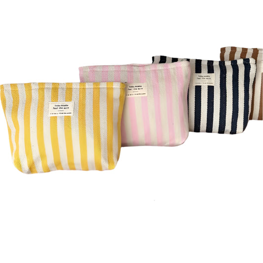 Striped Chic Make-up Bag