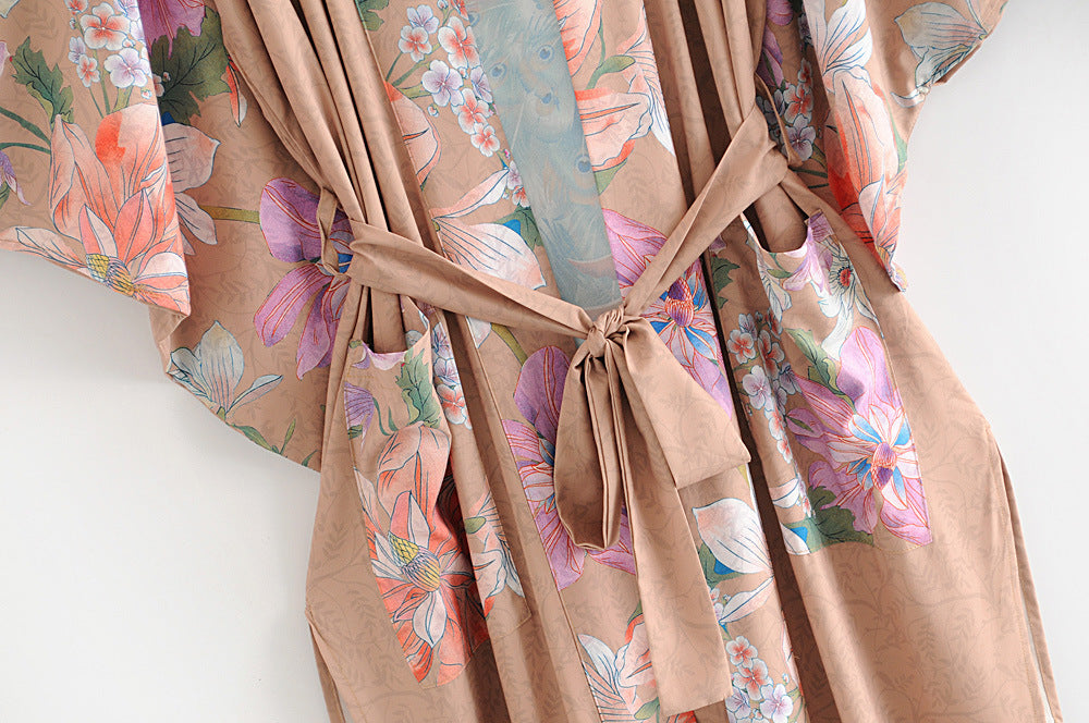 Paige Floral Kaftan Robe