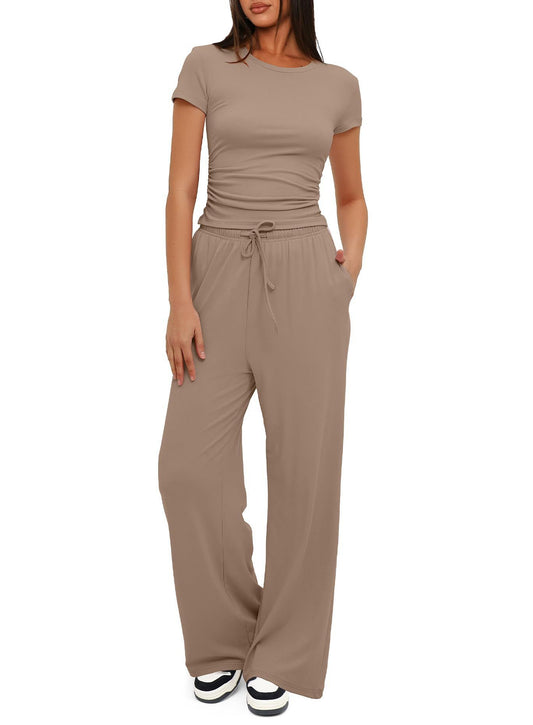 Ina Soft Top And Wide Leg Trousers