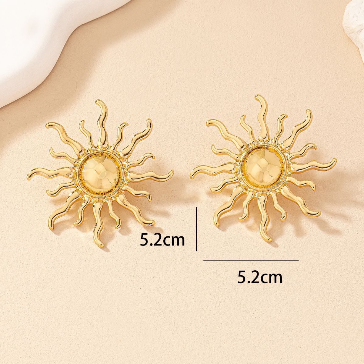 Gold Sun Earrings