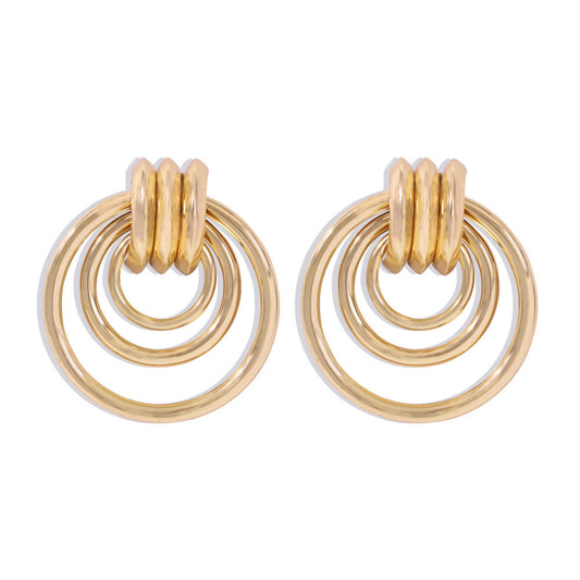 Gold Multi-layer Earrings