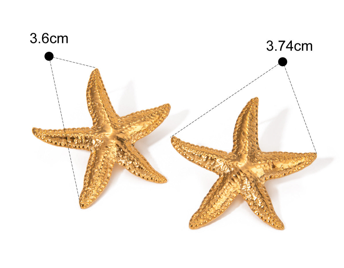 Serene Gold Starfish Earrings