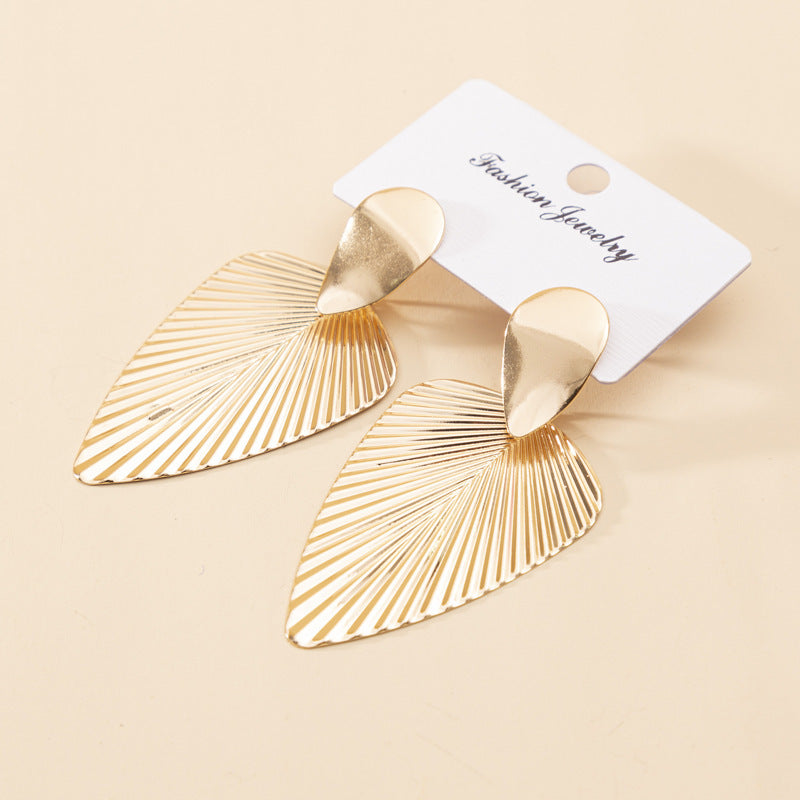 Matte Gold Leaf Earrings