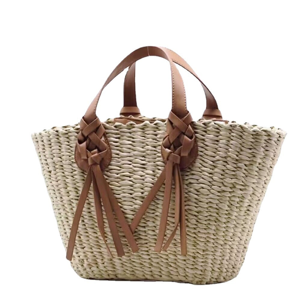 Cannes Summer Straw Beach Bag