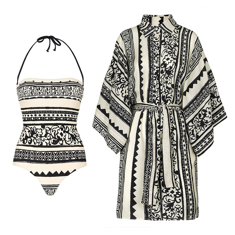 Chloe Ethnic-Style Swimsuit & Matching Robe