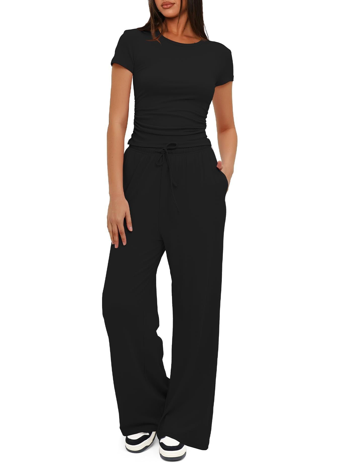 Ina Soft Top And Wide Leg Trousers