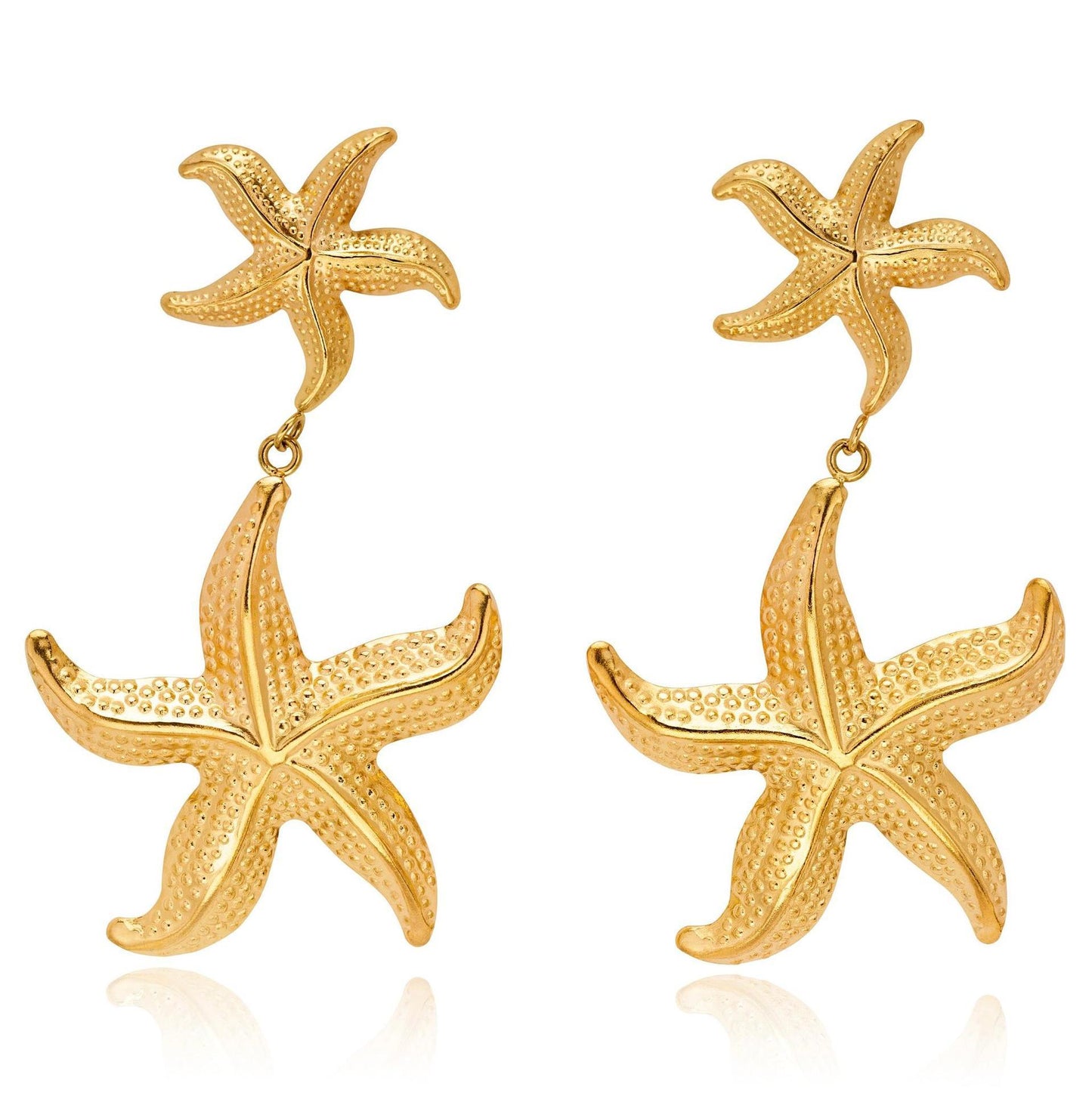 June Gold Starfish Earrings