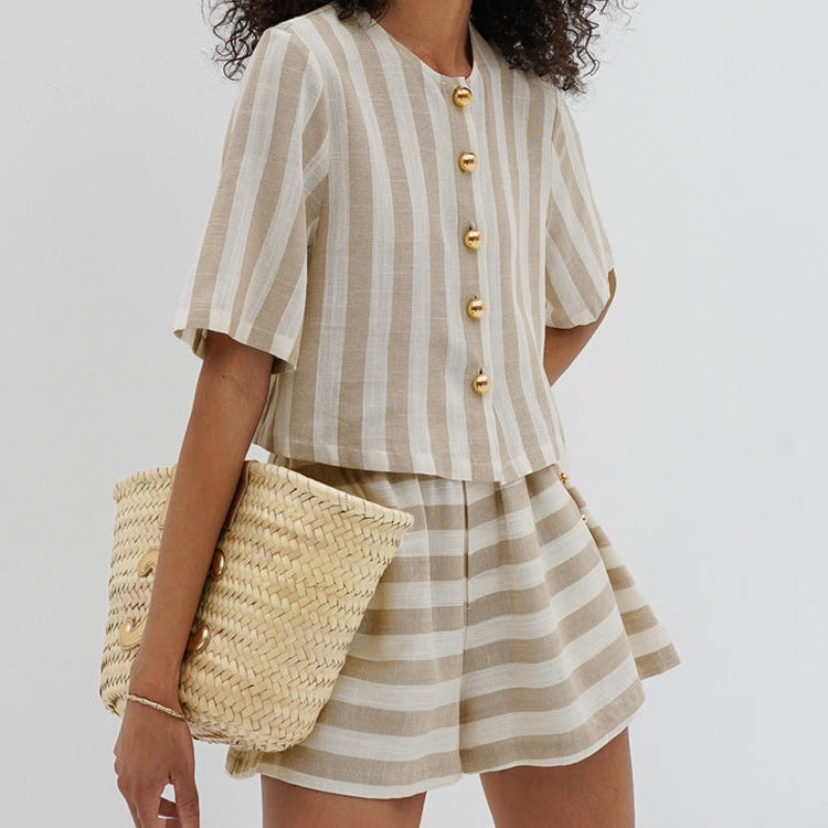 Claire Resort Stripe Top & Shorts