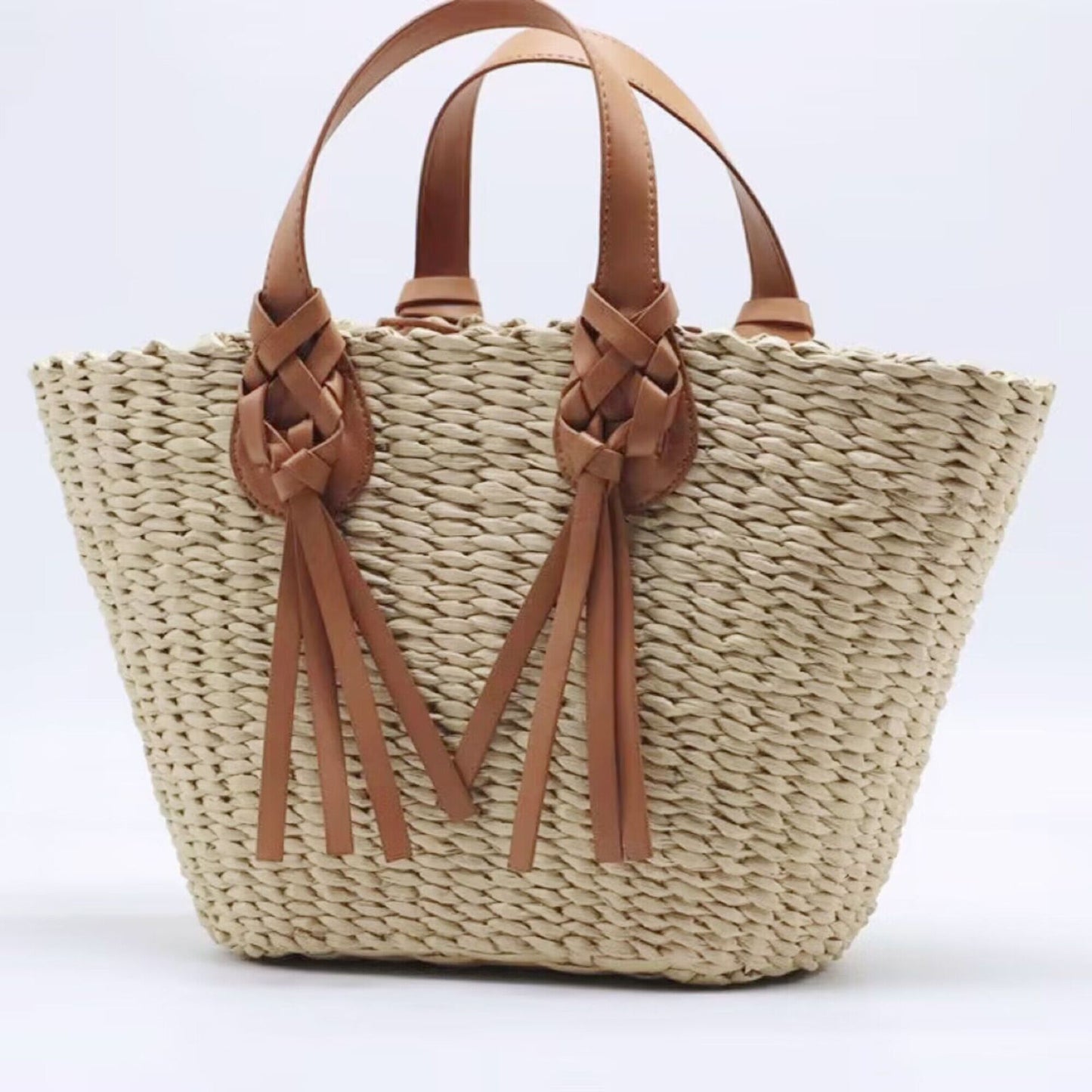 Cannes Summer Straw Beach Bag