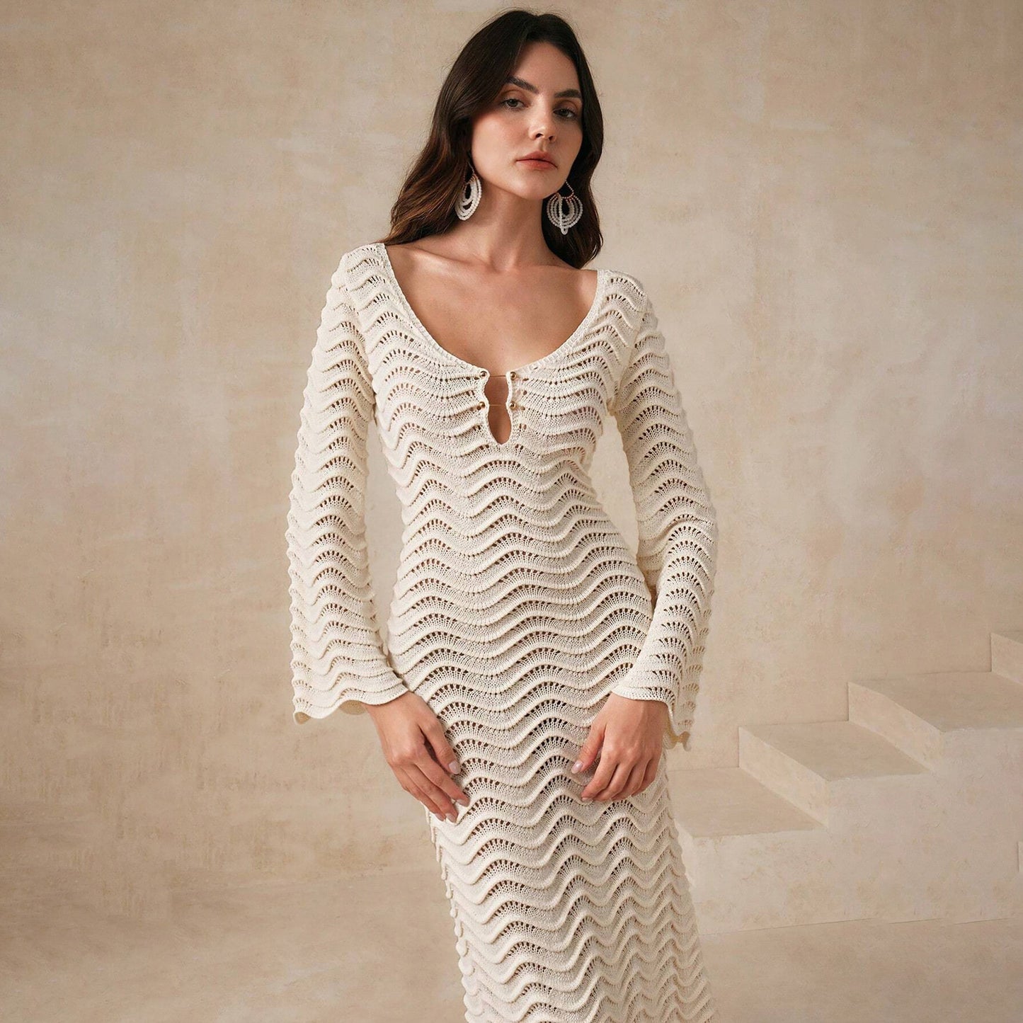 Isla Knitted Beach Day Cover-up