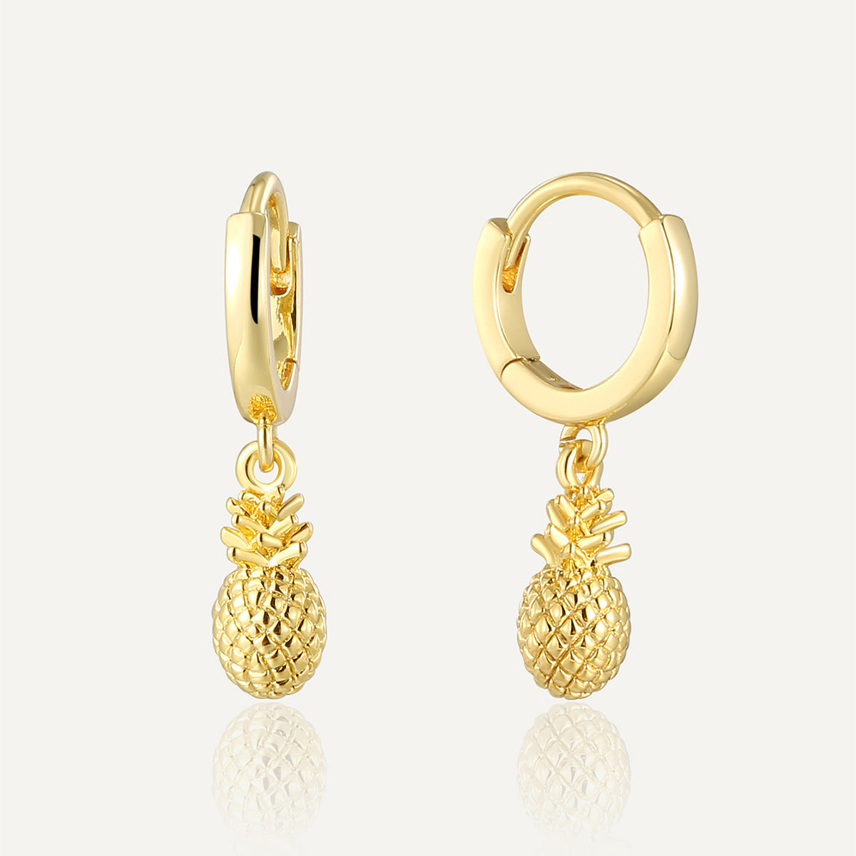 Gold Pineapple Earrings